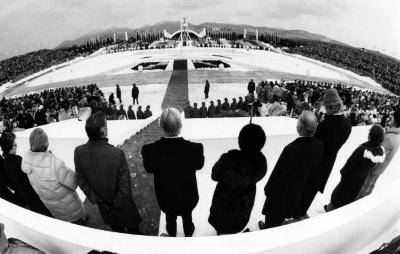 Governor Carey at the Olympic Opening Ceremonies (3 of 4)