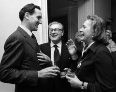 Commissoner Ambach shares a laugh with the Rockefellers