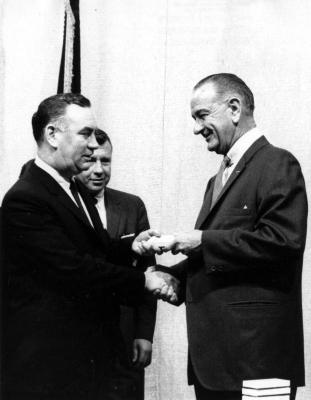 Congressman Carey with President Johnson