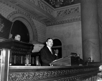 Governor. Thomas E. Dewey Addresses the State Legislature