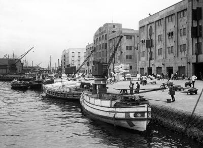 Warehouses Along Waterfront. Kobe, Japan