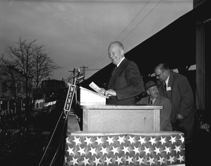 Eisenhower Campaign Eisenhower At Podium In Schenectady