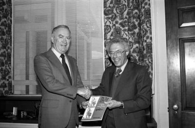 Governor Carey with Hy Rosen