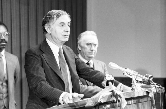 Governor Carey holds a Press Conference with Arthur Liman