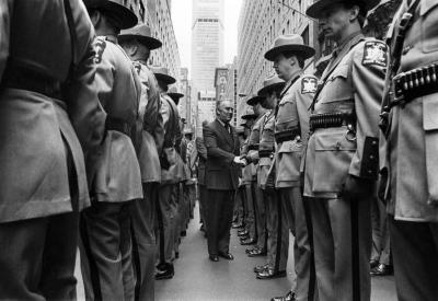 Governor Carey Greets State Troopers 