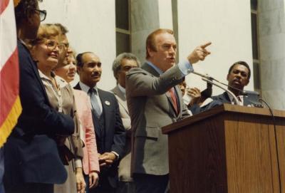 Governor Carey speaks to Senior Citizens from East Harlem 