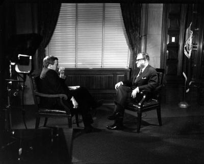 Governor Rockefeller being Interviewed by David Frost