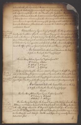 Council minutes, July 3 and 11, 1775