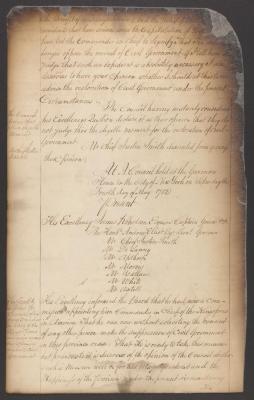 Council minutes, May 4, 1782