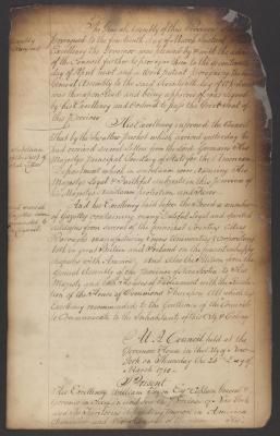 Council minutes, March 23, 1780