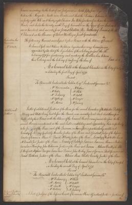 Council minutes, April 1 and 7, 1775