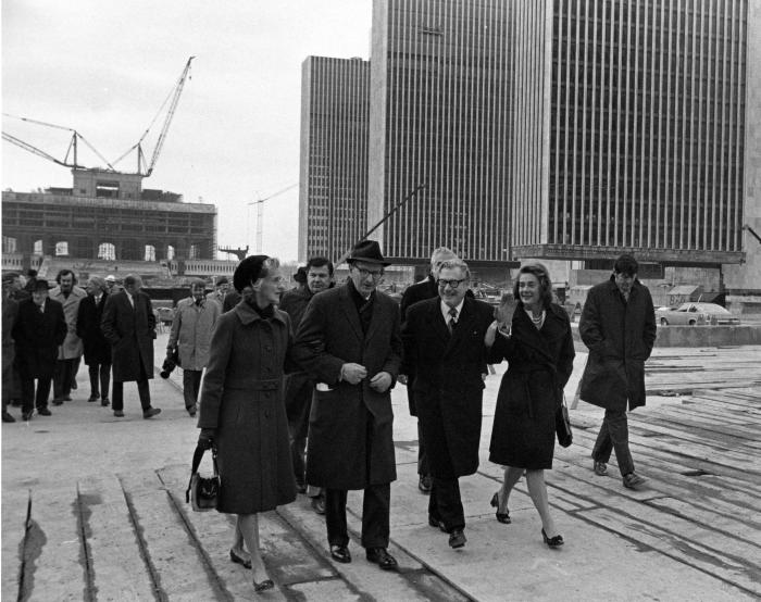 Governor Rockefeller at dedication and unveiling of South Mall 