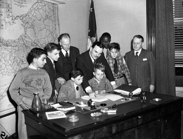 Governor Dewey with Boys Club