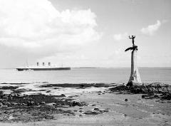 Mouth of Loire River; S.S. "Paris" War Memorial by Gertrude Vanderbilt Whitney, Landing Place of U.S. Soldiers. St. Nazaire, France