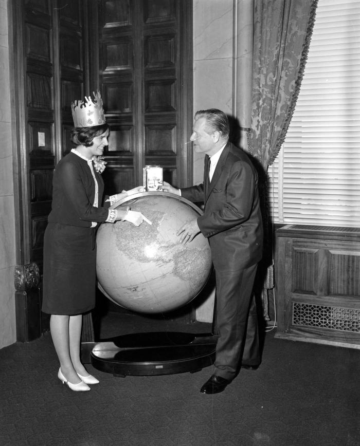 Governor Rockefeller with the Maple Queen of 1966