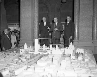 Governor Rockefeller at Unveiling of South Mall Model