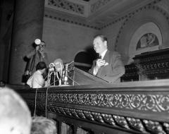 Governor Rockefeller delivering an address (2 of 3)