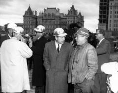 Governor Rockefeller inspecting South Mall