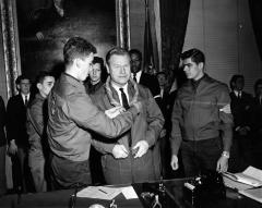 Governor Rockefeller meeting with Boy Scouts