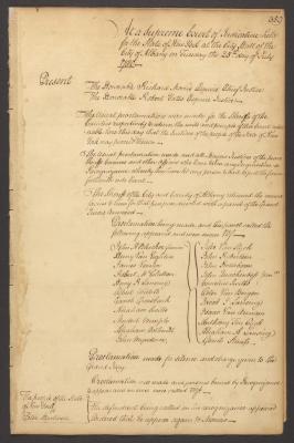 Minutes of the Supreme Court of Judicature of the State of New York, July 1780