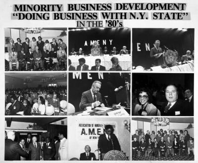 Minority Business Development Collage with Governor Carey