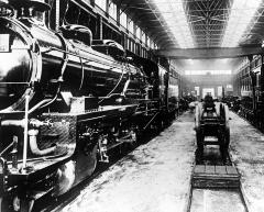 Interior of Locomotive Factory. Near Tokyo, Japan