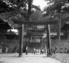 Ieyasu Shrine; Torii, Main Approach to Yomei-mon "Sunrise till Dark" Gate. Nikko, Japan