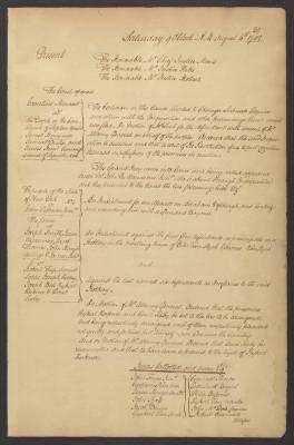 Minutes of the Supreme Court of Judicature of the State of New York, August 1781