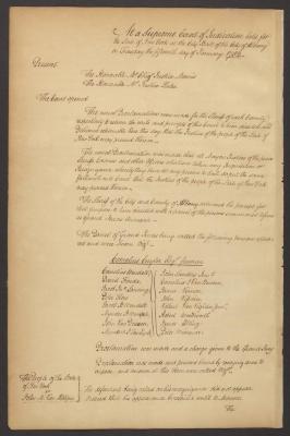 Minutes of the Supreme Court of Judicature of the State of New York, January 1782