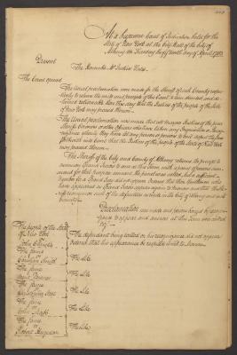 Minutes of the Supreme Court of Judicature of the State of New York, April 1783