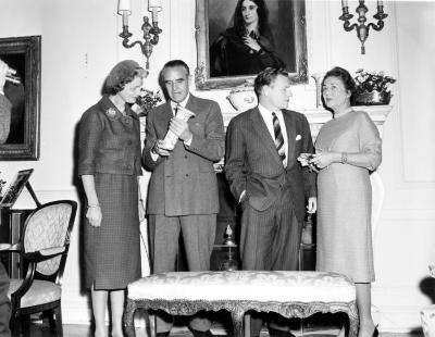 Governor Elect Rockefeller & Mrs. Rockefeller with Governor & Mrs. Harriman