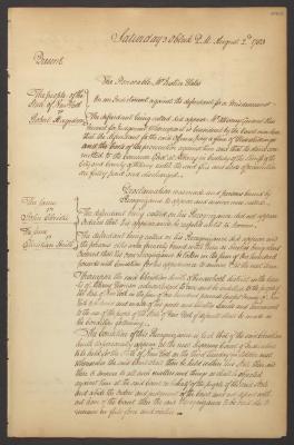 Minutes of the Supreme Court of Judicature of the State of New York, August 1783