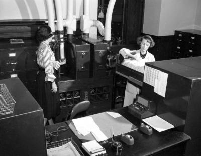 Two Department of Health office workers, 1953