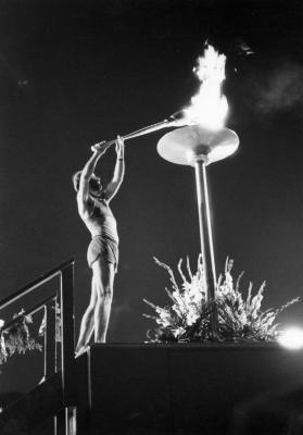 Lighting of the cauldron at the Empire State Games