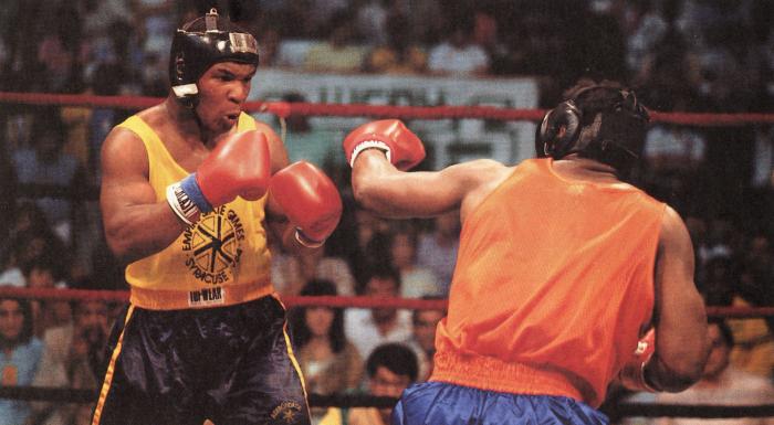 Mike Tyson boxing at the Empire State Games