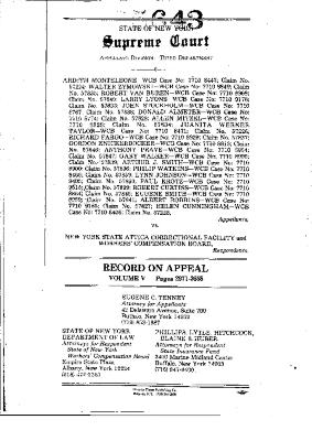 In the Matter of the Claim of Ardith Monteleone, Appellant, v. New York State Attica Correctional Facility and Workers' Compensation Board, Respondents.  And 19 Other Related Claims