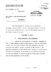Pre-Trial Statement of Oswald, United States District Court, Western District of New York in the matter of Akil Al-Jundi, et al. v. Estate of Nelson A. Rockefeller et al.