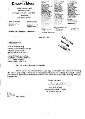 Motion for an Order, United States District Court, Western District of New York in the matter of Akil Al-Jundi, et al. v. Estate of Nelson A. Rockefeller, et al.