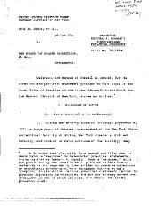 First Revised Pre-Trial Statement of Oswald, United States District Court, Western District of New York in the matter of Akil Al-Jundi, et al. v. Estate of Nelson A. Rockefeller et al.