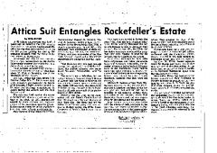 Attica Suit Entangles Rockefeller's Estate