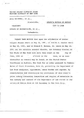 State's Notice of Motion for a Protective Order