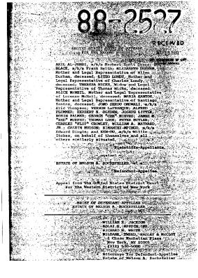 Brief of Defendant-Appellee Estate of Nelson A. Rockefeller in the United States Court of Appeals for the Second Circuit in the matter of Akil Al-Jundi, a/k/a Herbert Scott Deane, et al. against Estate of Nelson A. Rockefeller