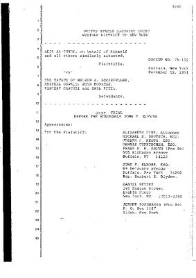 Jury Trial Before the Honorable John T. Elfvin