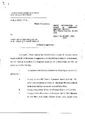 Moot Affirmation on Behalf of Defendant-Appellant Mancusi for a Ninety Day Stay of Trial in the matter of Akil Al-Jundi, et al. vs. Rockefeller, et al.