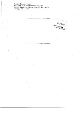 Correspondence from the United States District Court, Western District of New York in the matter of Akil Al-Jundi, et a., v. Oswald