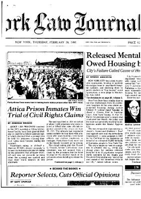 Attica Prison Inmates Win Trial of Civil Rights Claims.