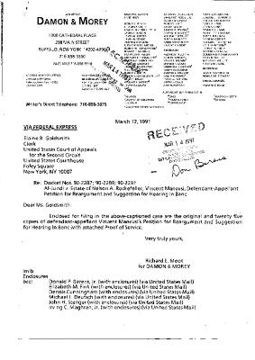 Petition for Reargument and Suggestion for Hearings in Banc for Defendant-Appellant Vincent Mancusi in the matter of Akil Al-Jundi, et al. v. Mancusi et al.