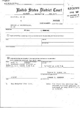 Notice, United States District Court, Western District of New York in the matter of Akil Al-Jundi, et al. v. Estate of Nelson A. Rockefeller, et al.