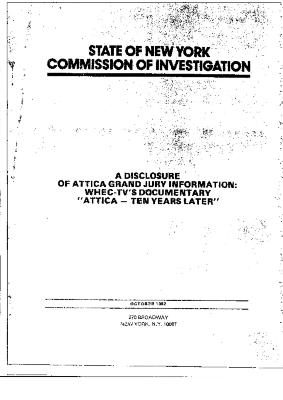 A Disclosure of Attica Grand Jury Information: WHEC-TV's Documentary "Attica - Ten Years Later"