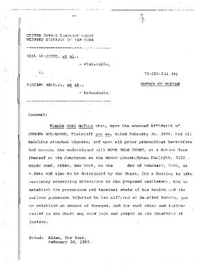 Notice of Motion of Jerome Rosenberg